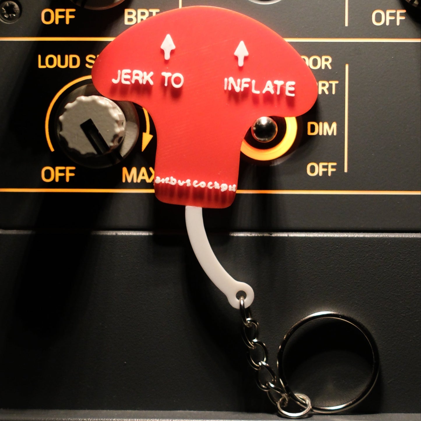 JERK TO INFLATE KEYCHAIN